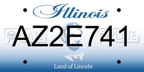 AZ2E741 Illinois License Plate