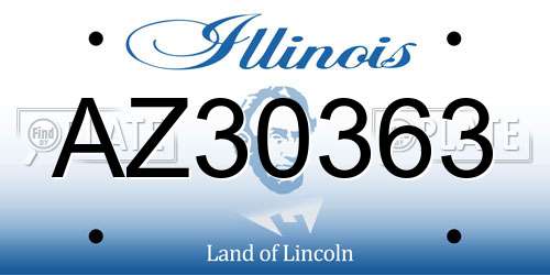 AZ30363 Illinois License Plate