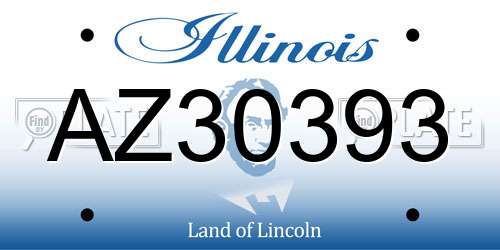 AZ30393 Illinois License Plate