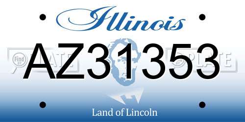 AZ31353 Illinois License Plate