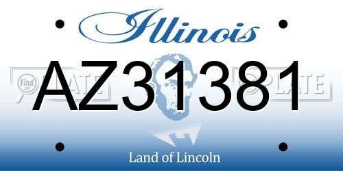 AZ31381 Illinois License Plate