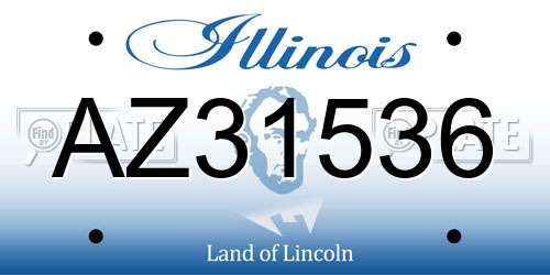 AZ31536 Illinois License Plate