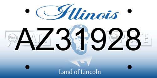 AZ31928 Illinois License Plate
