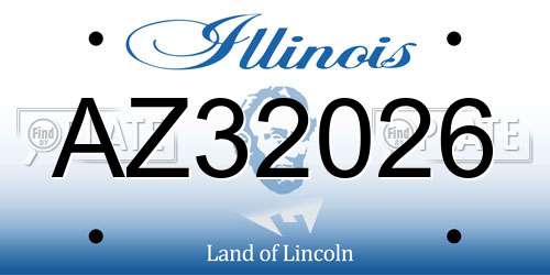 AZ32026 Illinois License Plate