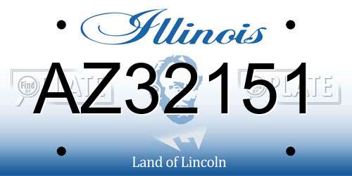 AZ32151 Illinois License Plate