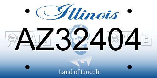 AZ32404 Illinois License Plate