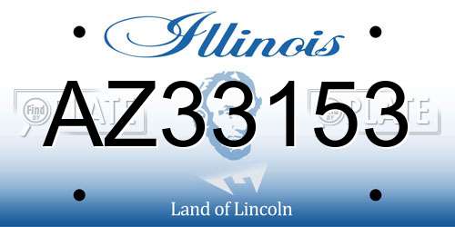 AZ33153 Illinois License Plate