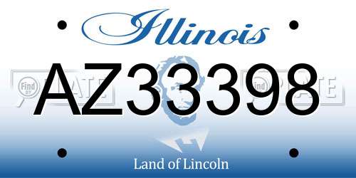 AZ33398 Illinois License Plate