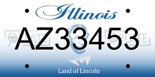 AZ33453 Illinois License Plate