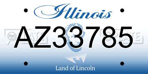 AZ33785 Illinois License Plate
