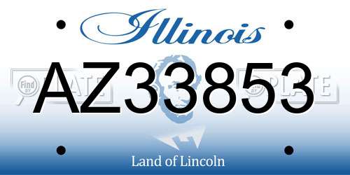 AZ33853 Illinois License Plate