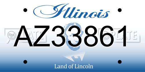 AZ33861 Illinois License Plate