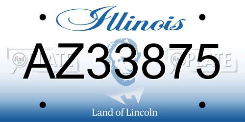 AZ33875 Illinois License Plate