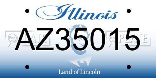 AZ35015 Illinois License Plate