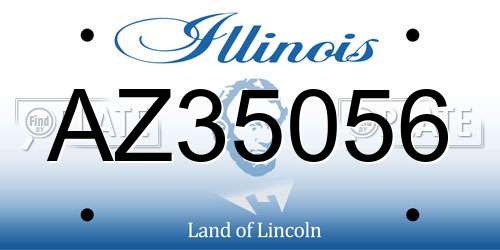 AZ35056 Illinois License Plate