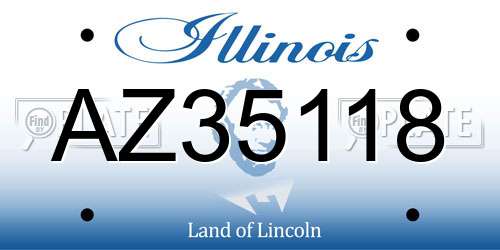 AZ35118 Illinois License Plate