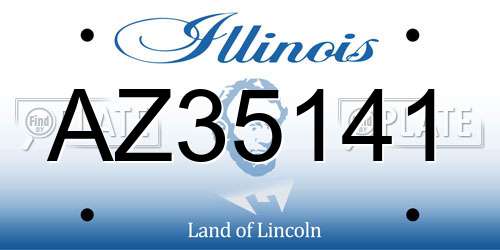 AZ35141 Illinois License Plate