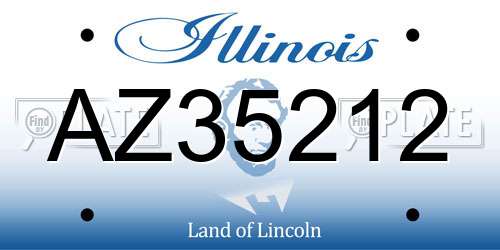AZ35212 Illinois License Plate