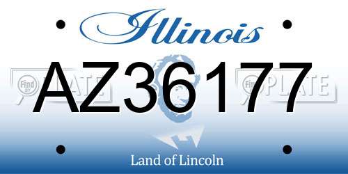 AZ36177 Illinois License Plate