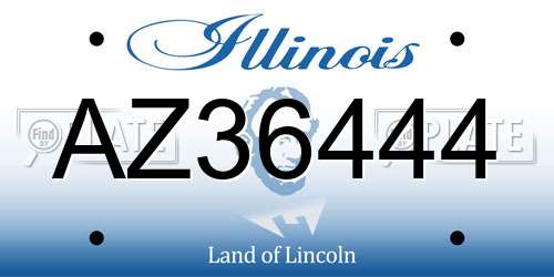 AZ36444 Illinois License Plate