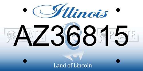 AZ36815 Illinois License Plate