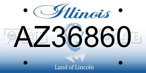 AZ36860 Illinois License Plate