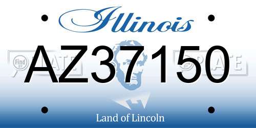 AZ37150 Illinois License Plate