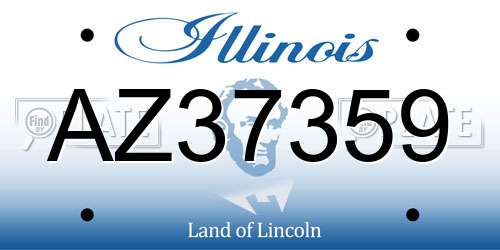 AZ37359 Illinois License Plate