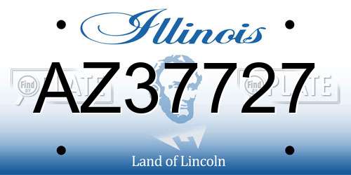 AZ37727 Illinois License Plate