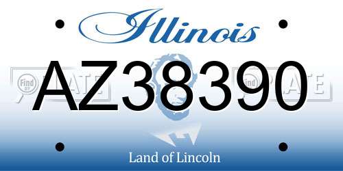 AZ38390 Illinois License Plate