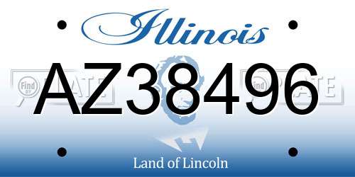 AZ38496 Illinois License Plate