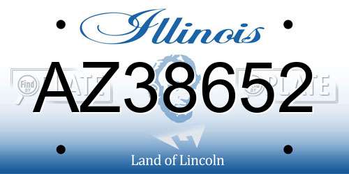 AZ38652 Illinois License Plate