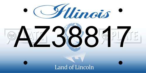 AZ38817 Illinois License Plate