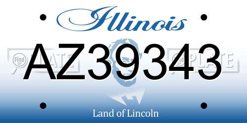 AZ39343 Illinois License Plate