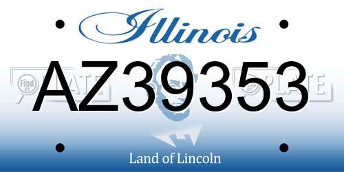 AZ39353 Illinois License Plate