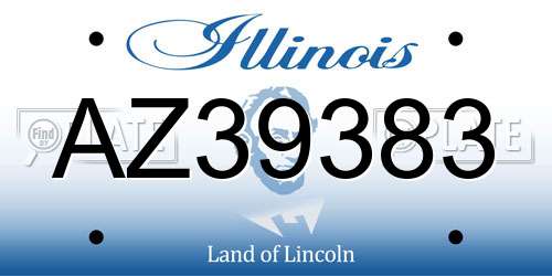 AZ39383 Illinois License Plate