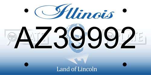 AZ39992 Illinois License Plate