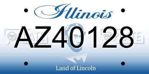 AZ40128 Illinois License Plate
