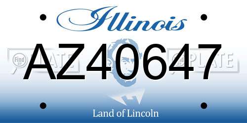 AZ40647 Illinois License Plate
