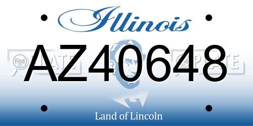 AZ40648 Illinois License Plate