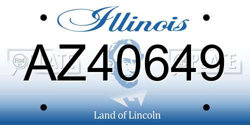 AZ40649 Illinois License Plate