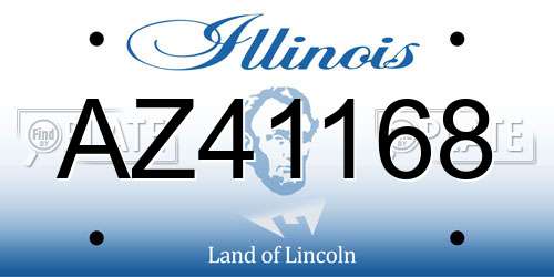 AZ41168 Illinois License Plate
