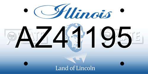 AZ41195 Illinois License Plate