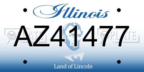 AZ41477 Illinois License Plate