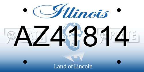 AZ41814 Illinois License Plate
