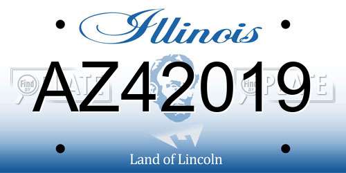AZ42019 Illinois License Plate
