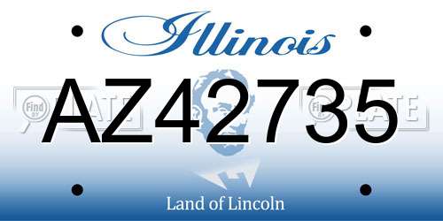 AZ42735 Illinois License Plate