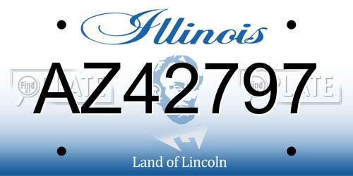 AZ42797 Illinois License Plate