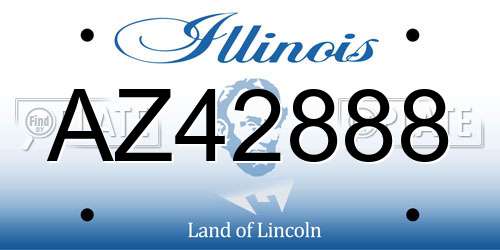 AZ42888 Illinois License Plate