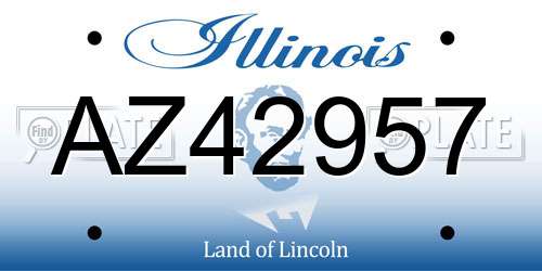 AZ42957 Illinois License Plate